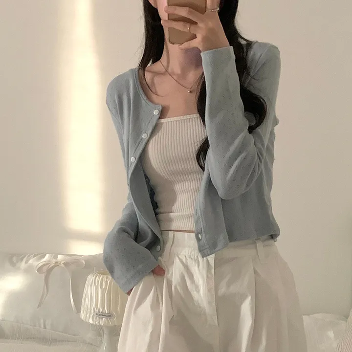 로로 펀칭 가디건 (8color) 상세 이미지 82