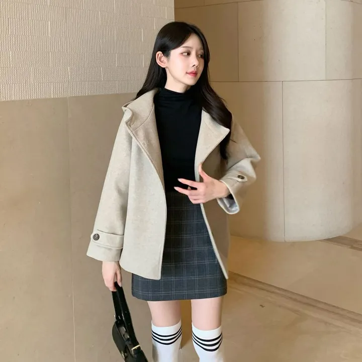 [겨울신상✨] 후드 숏코트 / 코트 후드코트 떡볶이코트 겨울코트 겨울자켓 핸드메이드 코트 숏코트 퍼코트 모직코트 울코트 연말룩 벨트코트 밍크코트 롱패딩 숏패딩 코듀로이 기모 케이프코트 망토코트 숄코트 무스탕 퍼자켓 더블코트 하프코트 기모 후드롱코트 겨울 상세 이미지 28