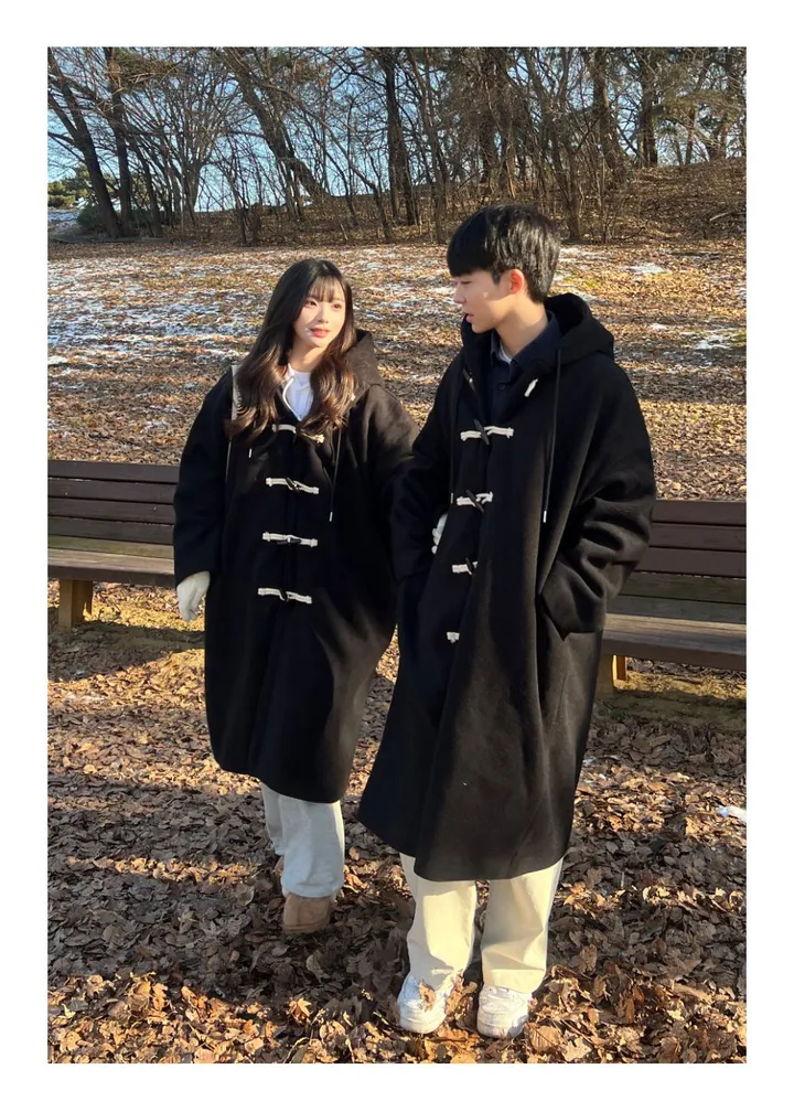 [최저가/숏&롱] 떡볶이 후드 겨울 가을 코트 고퀄리티 남녀공용 아우터 자켓 오버핏 빅사이즈 커플룩 시밀러룩 상세 이미지 13