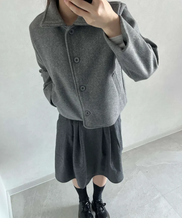 [💥주문폭주💥] 카라 숏코트 자켓 (4color) 도쿄룩 일본여행룩 간절기자켓 하객룩 숏코트 상세 이미지 17
