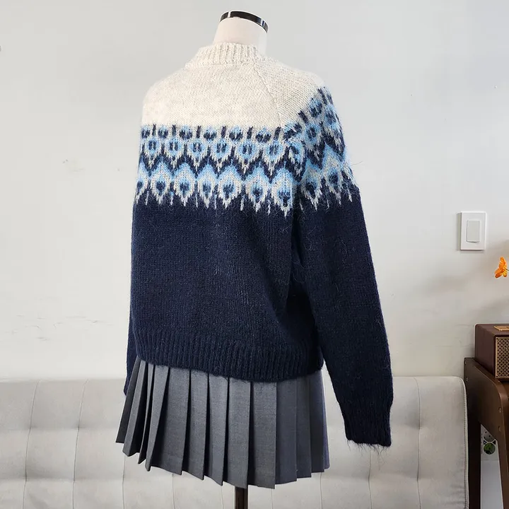 [당일발송] 3Color 앙고라 다이아 노르딕 니트 긴팔 가디건*1363 상세 이미지 24