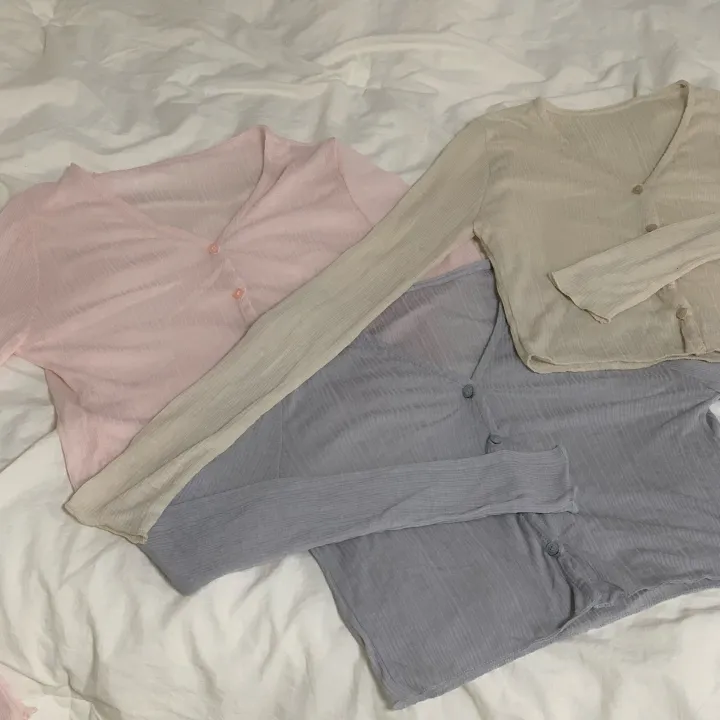 봄가디건🤍 [*슥걸치는! 여리핏보장] 슬릿 텐셀 브이넥 시스루 가디건 - 6color / 봄신상 여름신상 살안타템 꾸안꾸 가디건 크롭가디건 브이넥가디건 개강룩 간절기 상세 이미지 73