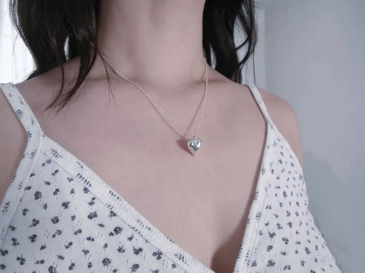 [당일출고] Heart silver necklace 하트 실버 목걸이 상세 이미지 7
