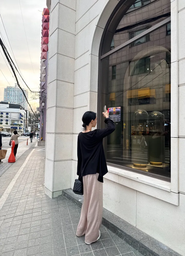 [자체제작]촉촉 셔링 나시 가디건 세트 상세 이미지 31
