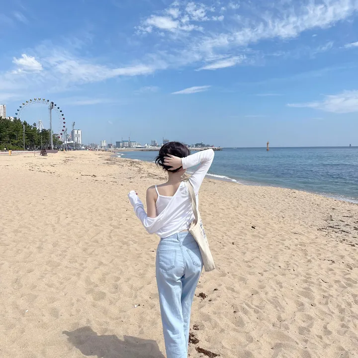 [자체제작/허리쏘옥/기본,롱ver] 후들후들 얇은 썸머 연청 와이드 데님 여름 청바지 롱팬츠 상세 이미지 73