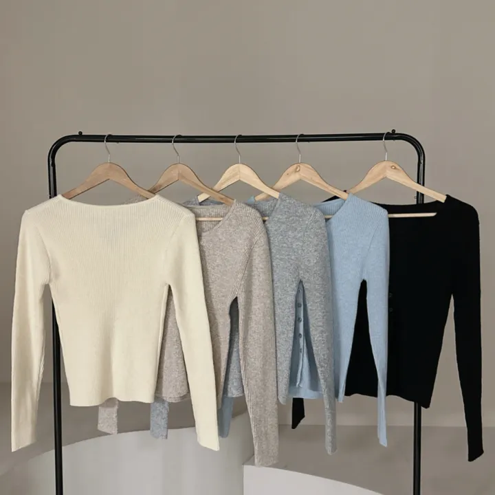 [부들소재,퀄좋아요!] 데일리핏~ 슬림 골지 단추 니트 가디건 5color 상세 이미지 33