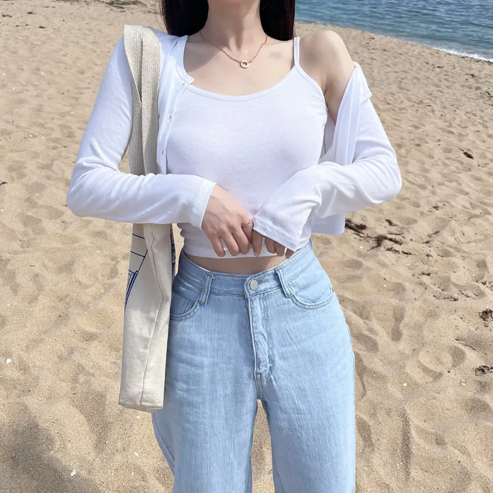 [자체제작/허리쏘옥/기본,롱ver] 후들후들 얇은 썸머 연청 와이드 데님 여름 청바지 롱팬츠 상세 이미지 74