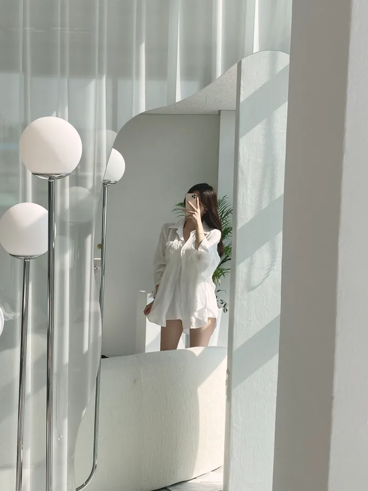 *SET* 【편해요/멋쁨】 오버 루즈핏 린넨 롱셔츠 남방 반바지 투피스 세트 상세 이미지 8