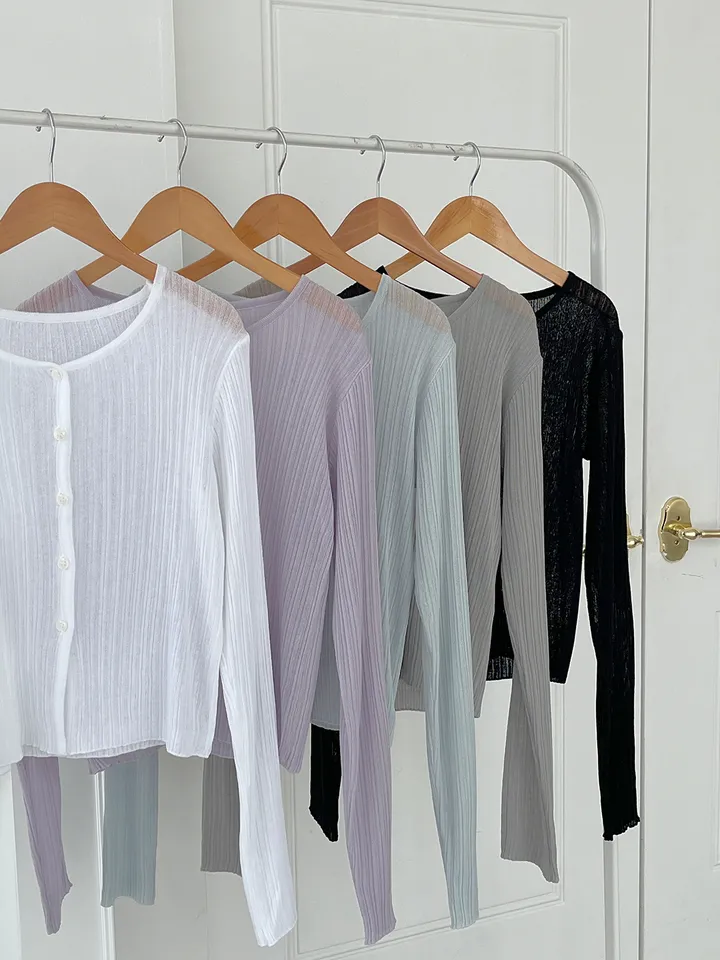 [당일발송/최저가] 파브 썸머 시스루 골지 라운드 니트가디건 살안타템 (5color) 상세 이미지 23