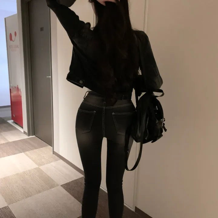 재입고완료 [ 인스타폭주템🐰🖤 ] 포트 흑청 데님 청자켓 크롭 봄 자켓 상세 이미지 18