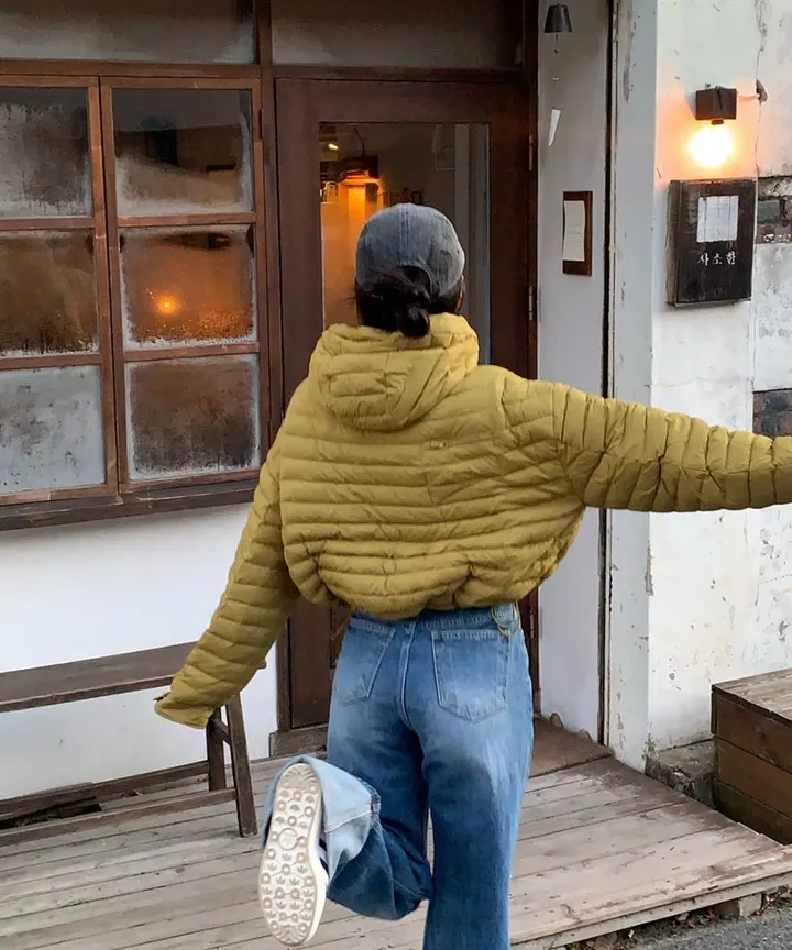 s/s new🤍 휘뚜루마뚜루 데일리템! 가벼운 경량패딩 후드패딩 오리털패딩 (블랙,라임) 상세 이미지 25