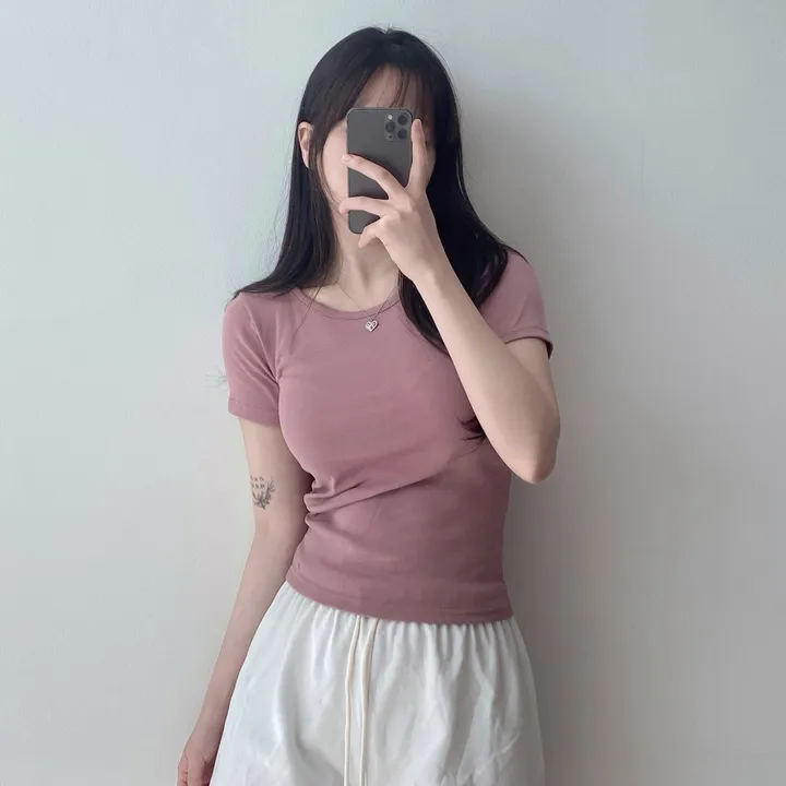[11color/인생반팔] 코튼 데일리 부드러운 무지 라운드 반팔 기본 티셔츠 - 11color 상세 이미지 26