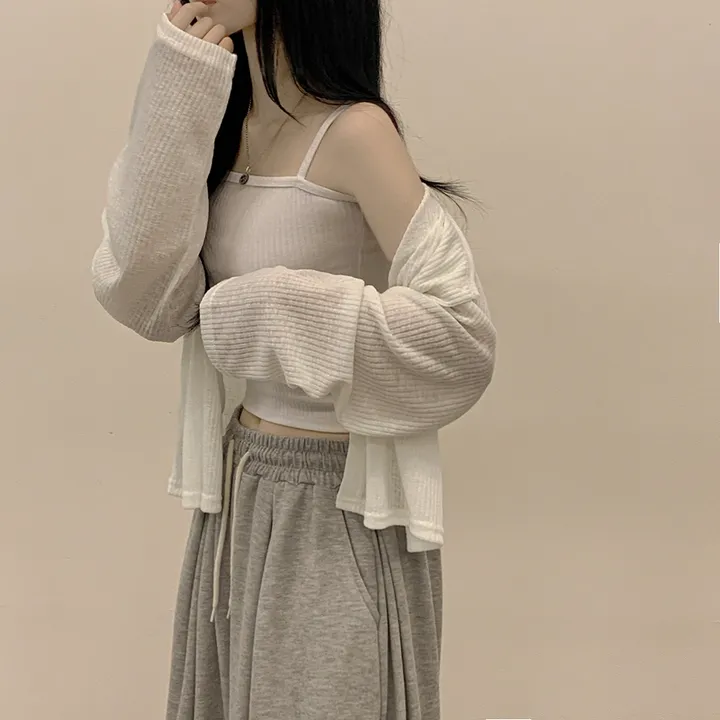[한여름까지!/넉넉함보장🤍] 린넨 트임 오버핏 여름가디건 살안타템 빅사이즈 상세 이미지 12
