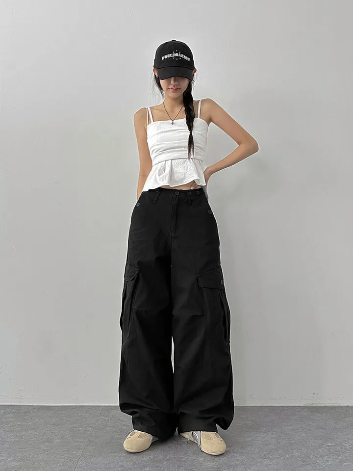 [극강퀄리티!비죠버튼 허리조절/치노 캥크링 포켓 핀턱 빅카고 와이드팬츠] 치노비죠카고와이드팬츠 상세 이미지 68