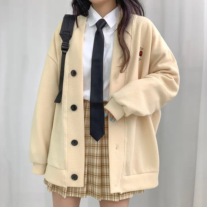 🌸봄신상/오버핏🌸 베스트 가디건 모음전 ✔ 오버핏가디건 니트가디건 학생가디건 교복가디건 스쿨룩가디건 캐릭터 빅사이즈 아우터  봄 봄옷 봄가디건 크롭가디건 롱가디건 봄아우터 상세 이미지 15