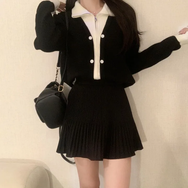 봄신상 레이어드 집업카라배색가디건 상세 이미지 11