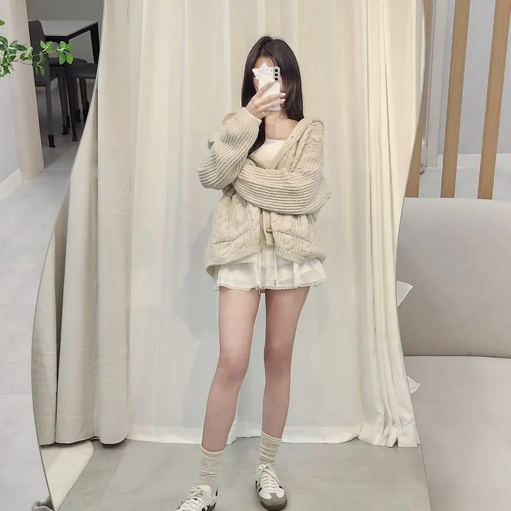 떡볶이단추 빅후드아방핏가디건 루즈핏가디건 봄가디건 간절기가디건 상세 이미지 9