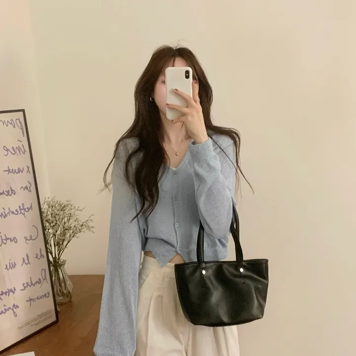 [여름까지] 소브 파스텔 V 크롭 가디건(5color) 상세 이미지 3