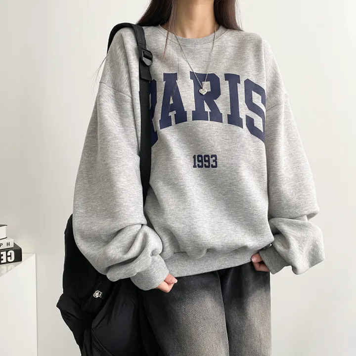 ⭐ 봄버전! [데일리!/묶음할인] 오버핏 파리스 빅레터링 맨투맨 3color 상세 이미지 24