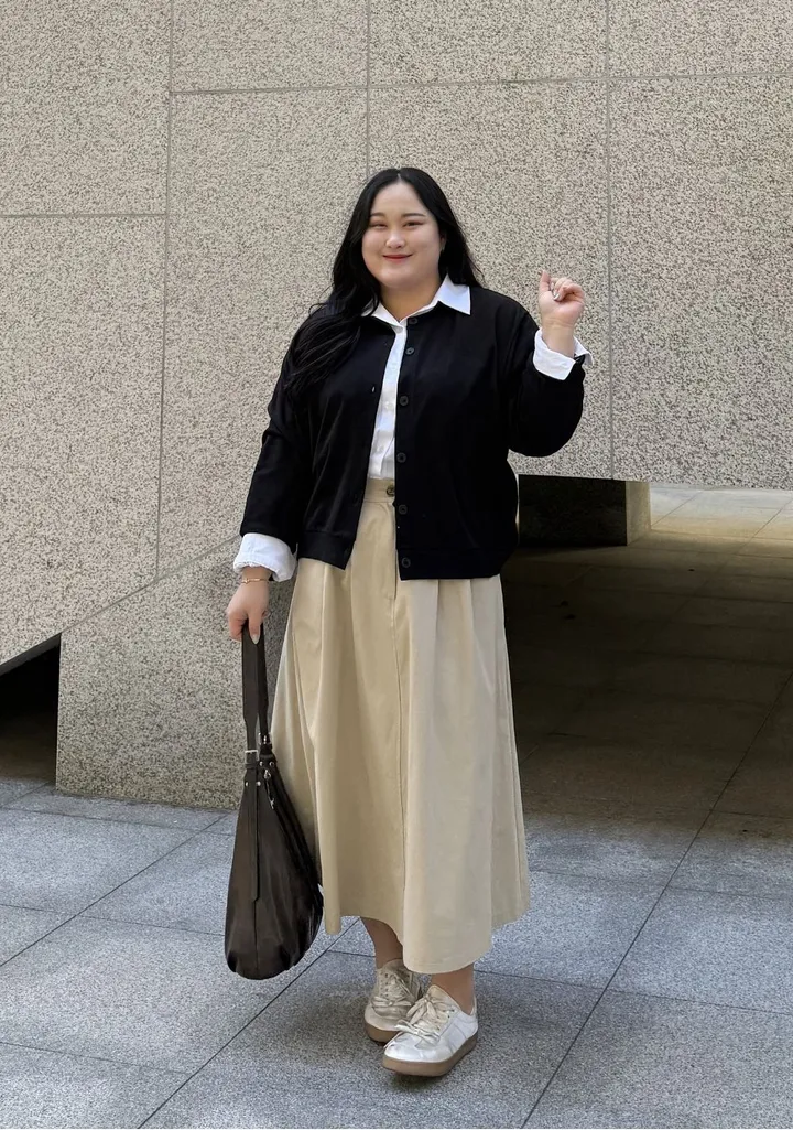 버튼 쭈리 가디건 빅사이즈 셔츠 레이어드 하기 좋은 아우터 간절기 가디건 상세 이미지 24