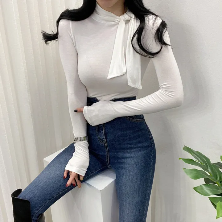 🚀당일발송🚀 [여성미가득] 럽럽 스카프 폴라 티셔츠 상세 이미지 15