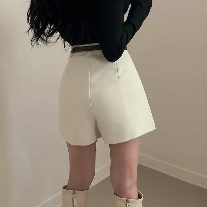 [데일리/벨트SET] 코지 원핀턱 벨트 슬랙스 숏팬츠 상세 이미지 38