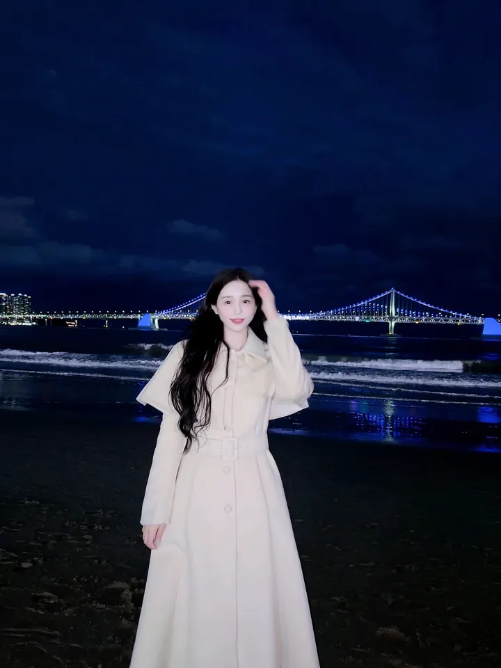 [빠른배송💗/기획특가💗] 벨 블랑쉬 케이프 스노우 아이보리 벨트 플레어 롱 코트 (high quality - 아이,핑크 고퀄리티 겨울 한겨울 방한 연말룩 페이크퍼 에코퍼) 상세 이미지 47
