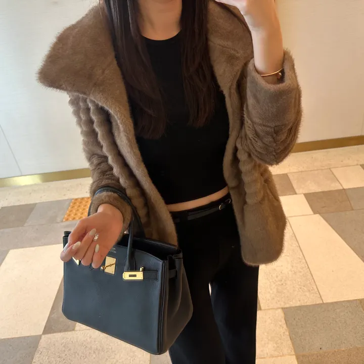 [최저가 보장] FF 페이크 밍크 카라 무스탕 코트 2color 상세 이미지 18