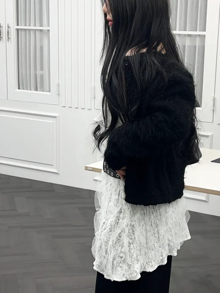 [최저가 할인중%🌼]스노우 퍼 가디건 3color 상세 이미지 46
