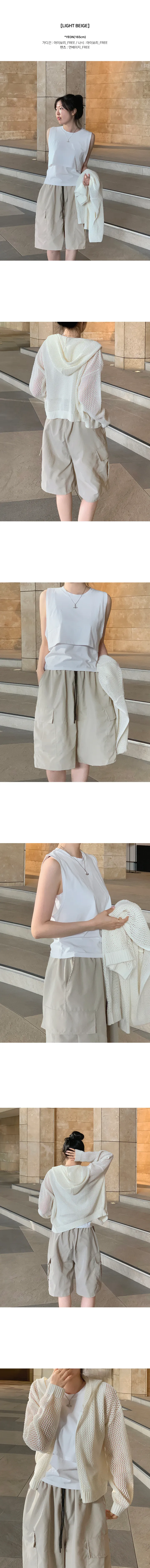 [남녀공용] 아메카지 나일론 카고 버뮤다 팬츠 상세 이미지 3