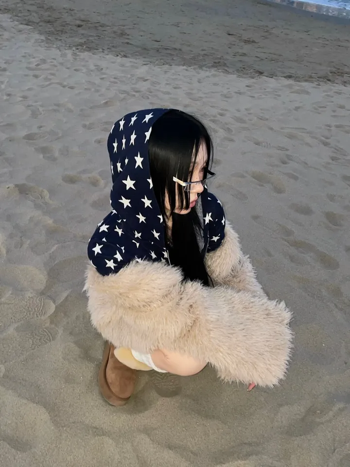 [MD소장/인기상품] y2k star pattern slim crop hood zip-up / y2k 별 스타 패턴 슬림 크롭 후드 집업 상세 이미지 12