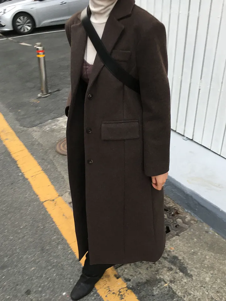 스테이 브이넥 롱코트 (3color) 상세 이미지 25