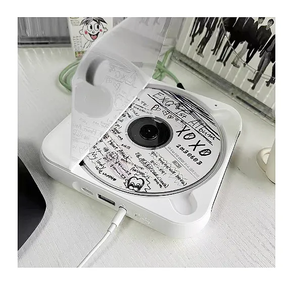[해외] 레트로 휴대용 CD 플레이어 블루투스 가능 MP3 스피커 USB Y2K 분위기 감성 상세 이미지 21