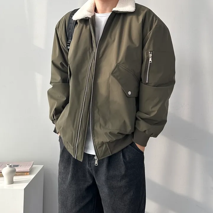 [당일발송!!/주문폭주] 핏보장 숏패딩 오버핏 무스탕 아우터 잠바 패딩 점퍼 퀼팅안감양털항공점퍼 상세 이미지 8