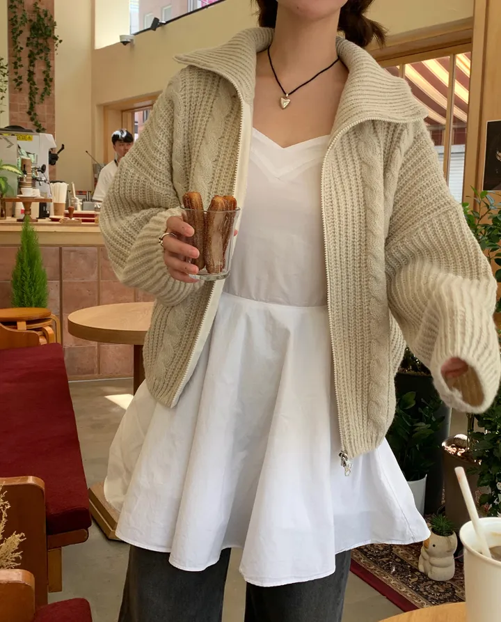 hachi twist 2way zip up (3color) 상세 이미지 12