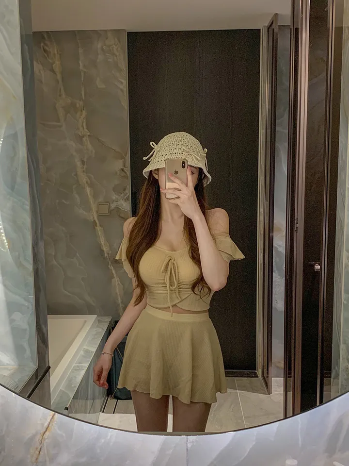[러블리무드🎀소두핏] 벙거지 버킷햇 꽈배기 그물 뜨개 니트 짜임 모자 봄 여름 휴양지룩 휴가룩 여행룩 3COL 상세 이미지 8