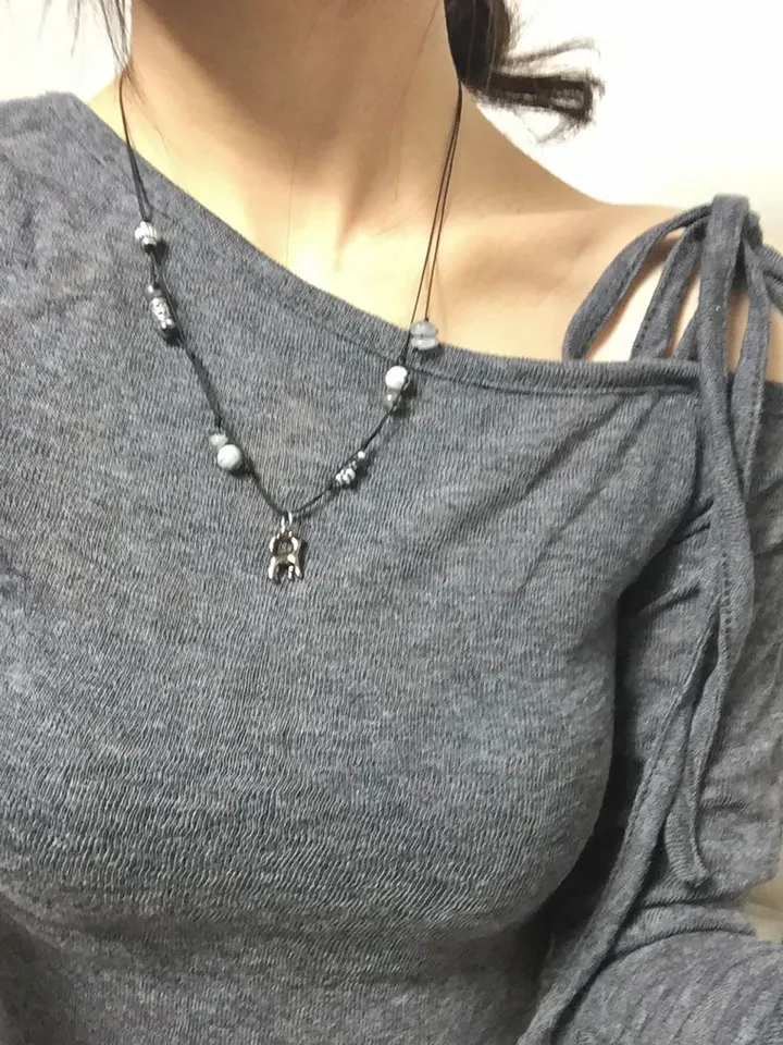 [자체제작] [주문폭주] ❥❥ Dark matter  Necklace (Cat Ver.) 고양이 원석 목걸이 상세 이미지 19