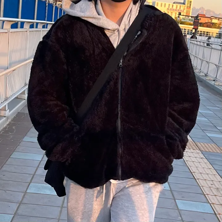 3size 남녀공용 커플룩 양털 후리스 후드집업 2color 상세 이미지 34