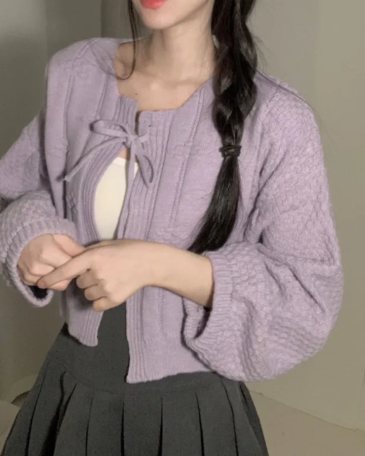 퍼프소매 베이 볼레로cd 상세 이미지 3