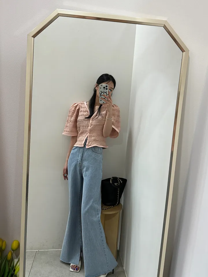 [러블리 한가득~❤️] 봉긋 레이스 엔젤 퍼프 크롭 가디건 상세 이미지 96
