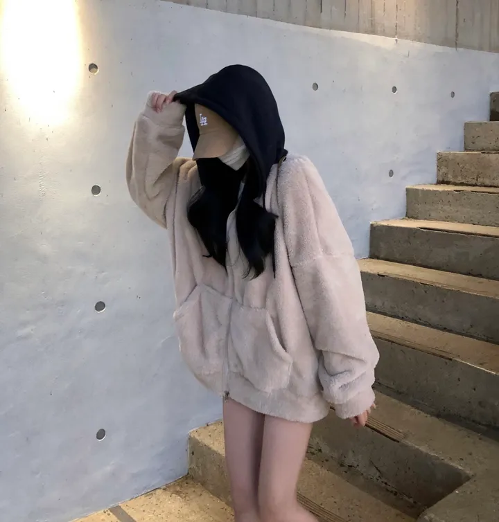 당일🚀[보온성갑/남여공용] 포근 양털 보들 플리스 투웨이 집업 곰돌이 후드 후리스 상세 이미지 31
