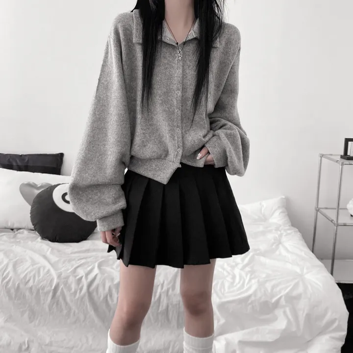 [아방핏, 꾸안꾸등극 ] Balloon collar cardigan [ 벌룬 카라 스냅 단추 아방 가디건 ] 상세 이미지 5