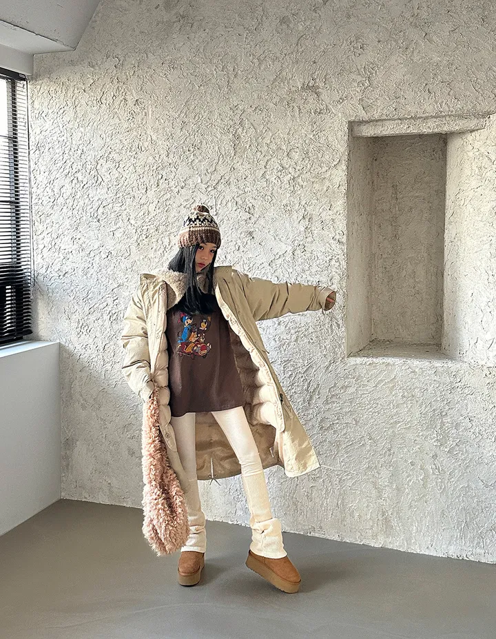 워머 레이어드 기모 레깅스 상세 이미지 32