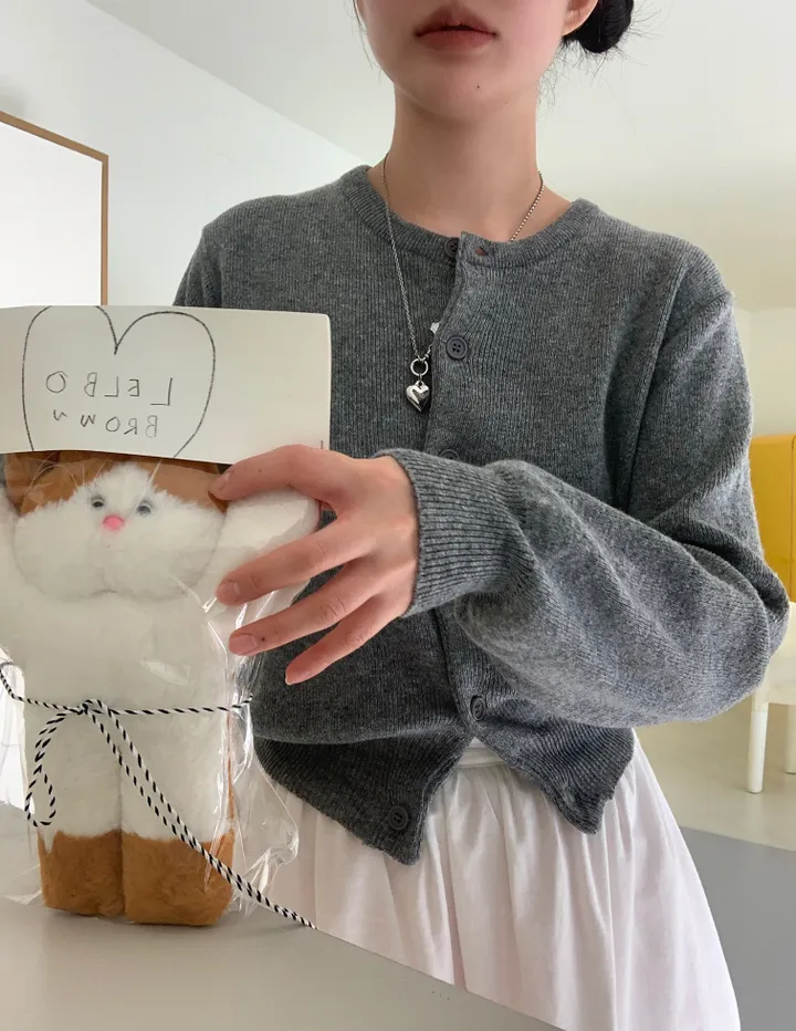 basic round cardigan (5color) 상세 이미지 6