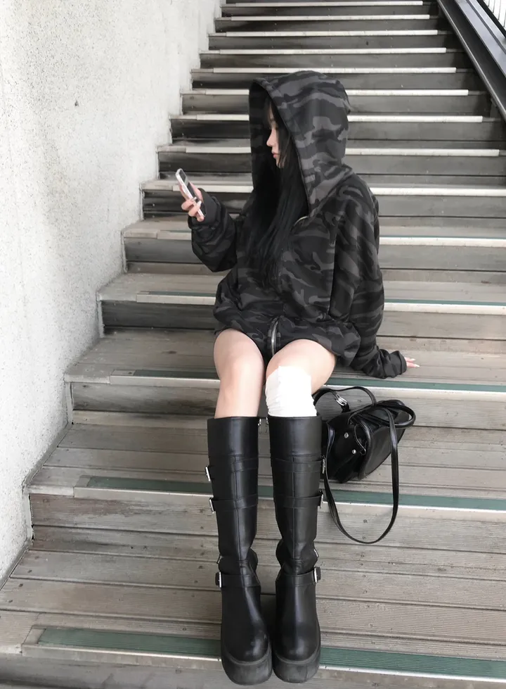 MILITARY CAMO HOOD (기모원단 추가) 상세 이미지 5