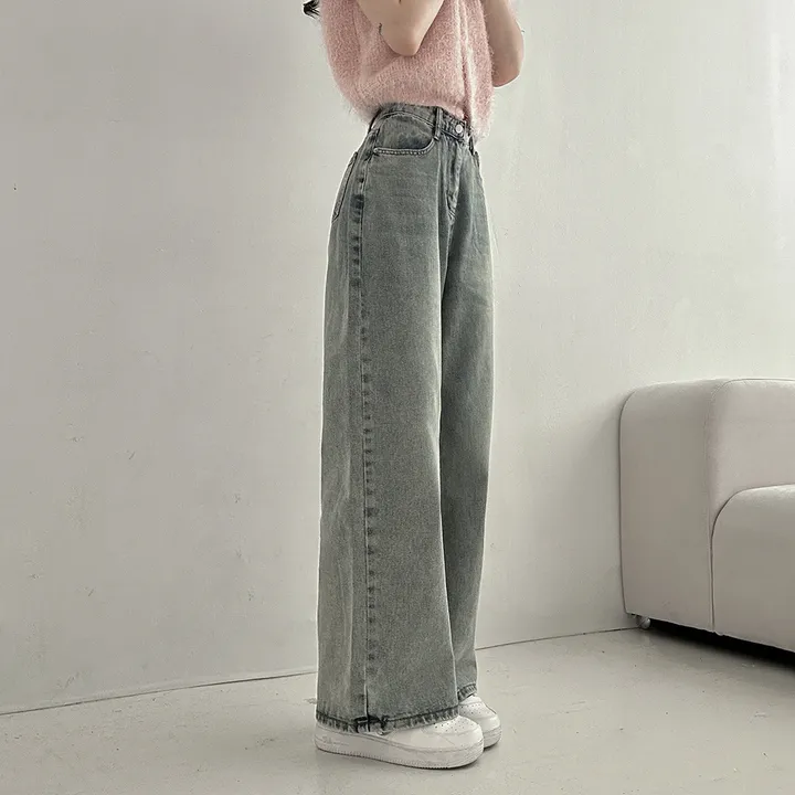 [3단기장/S-2XL/인생데님👖] 로킷 데님 와이드핏 롱 워싱 데님 팬츠 6colors 상세 이미지 8