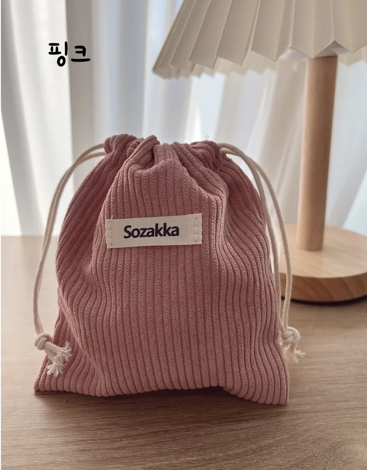 코듀로이 복조리 파우치 상세 이미지 4