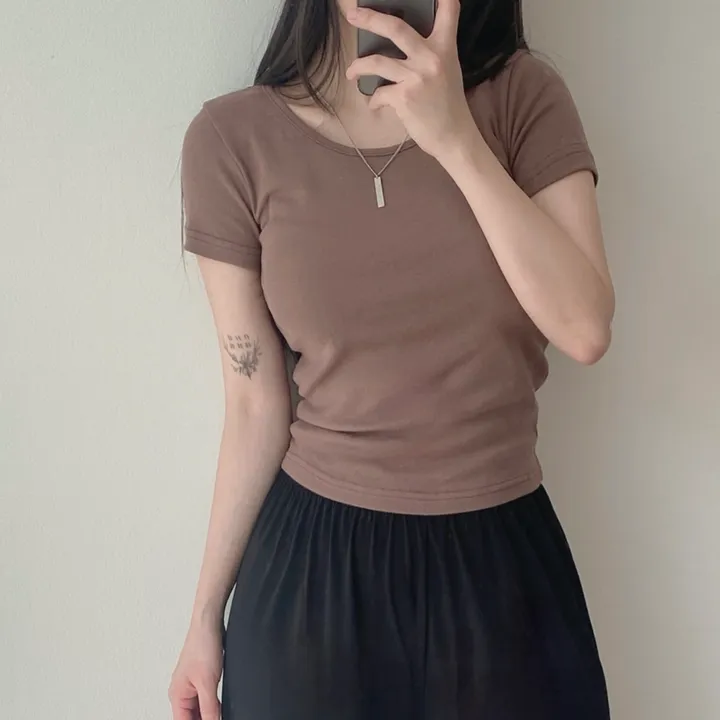 [11color/인생반팔] 코튼 데일리 부드러운 무지 라운드 반팔 기본 티셔츠 - 11color 상세 이미지 19