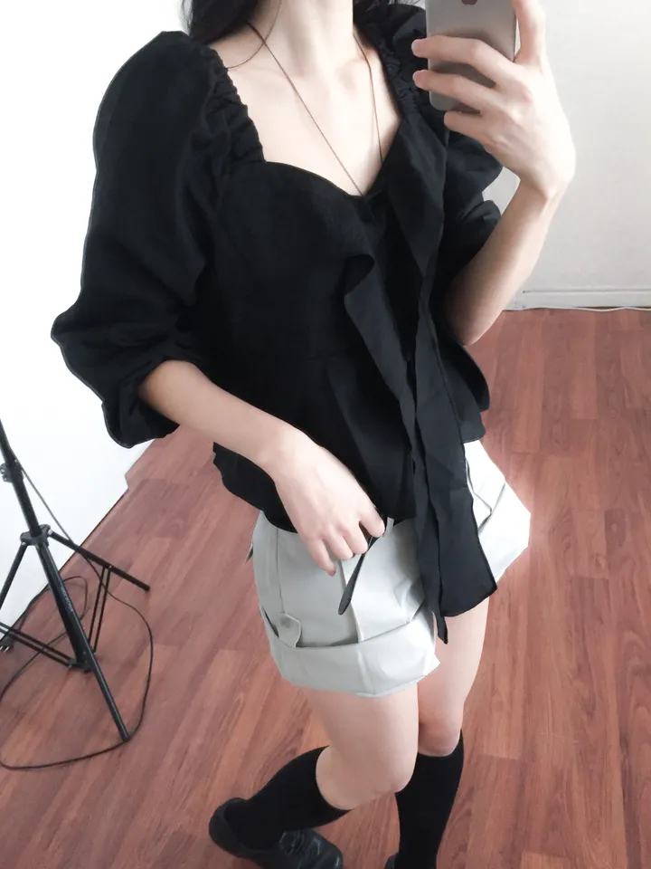 블라우스 모델 착용 이미지-S1L29