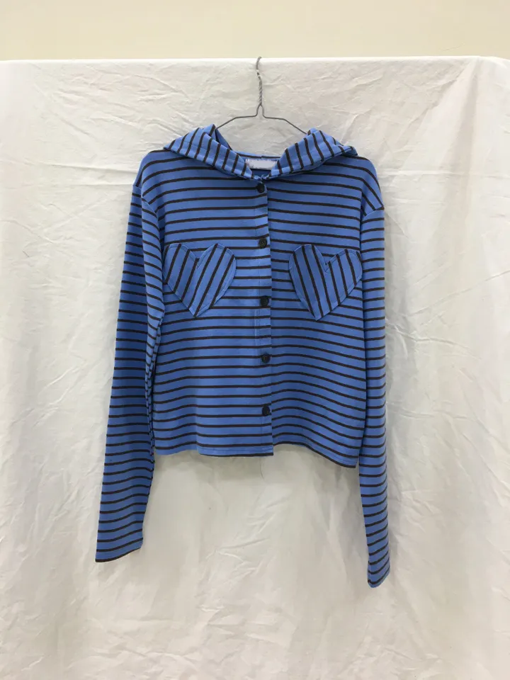 LOVELY🤍 - 하트 포켓 단가라 후디 가디건 (3color) 상세 이미지 13